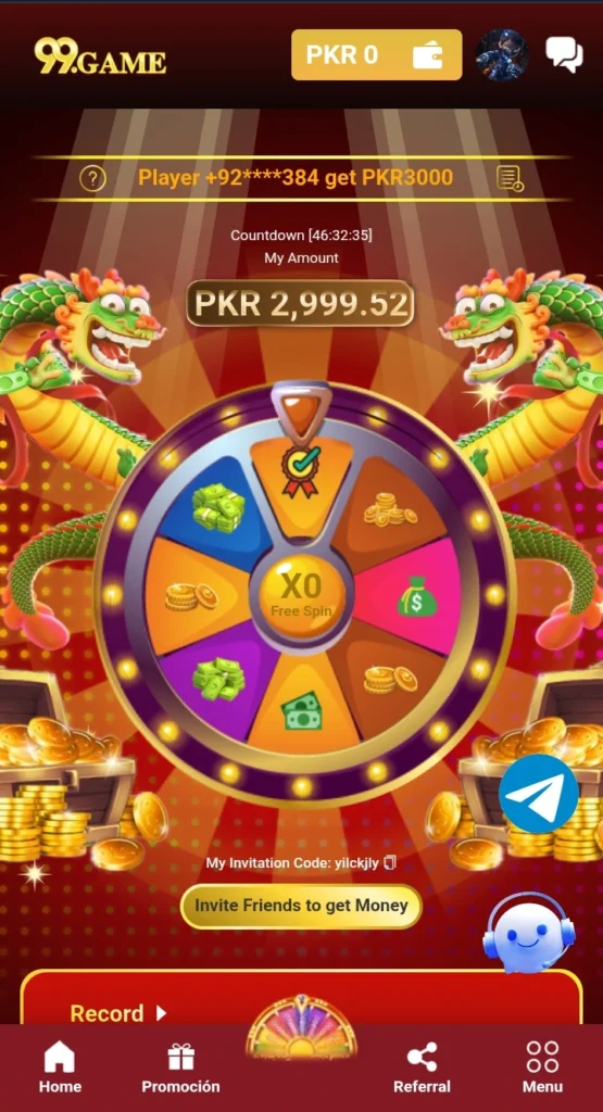 99 Game Wheel Bonus
